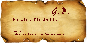 Gajdics Mirabella névjegykártya