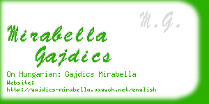 mirabella gajdics business card